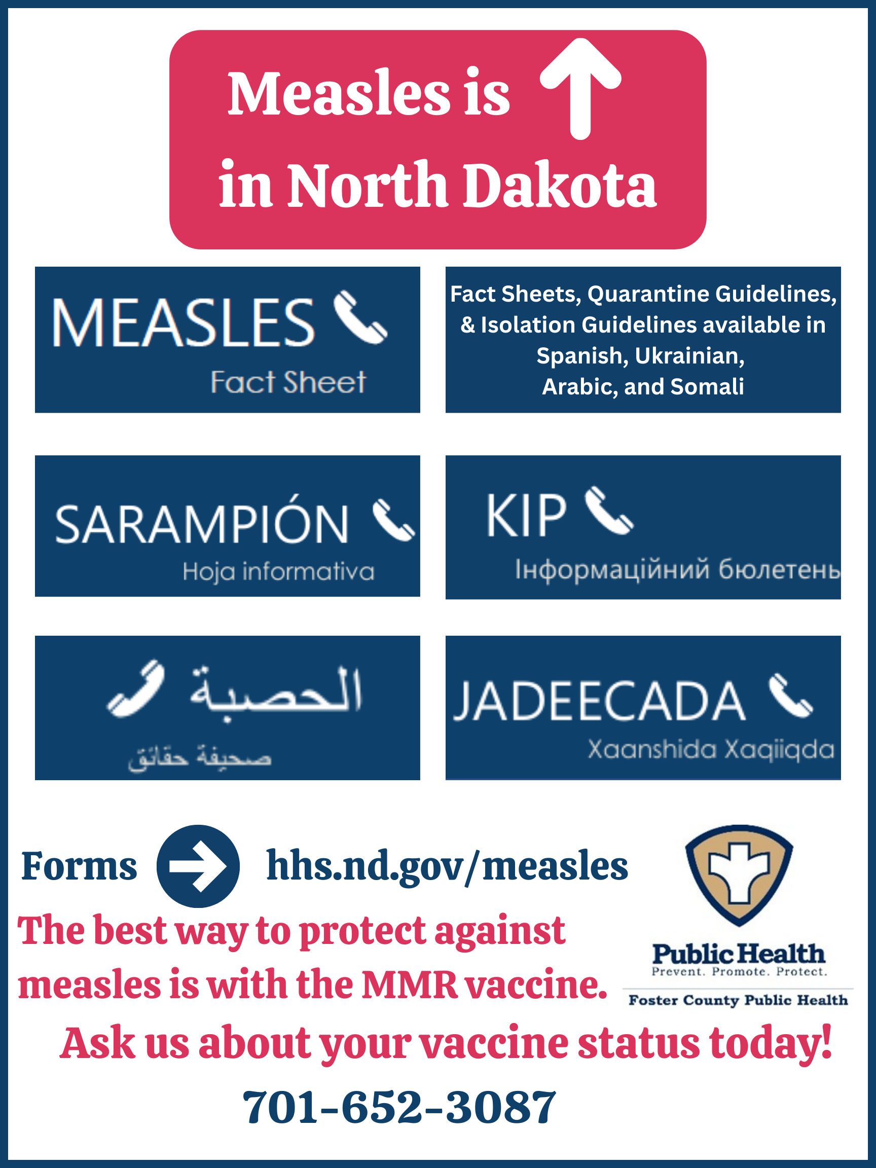 Measles Fact Sheet in Multiple Languages