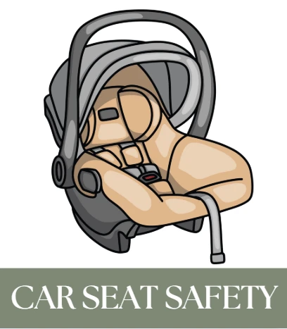 Car Seat Safety - Graphic of a child's car seat