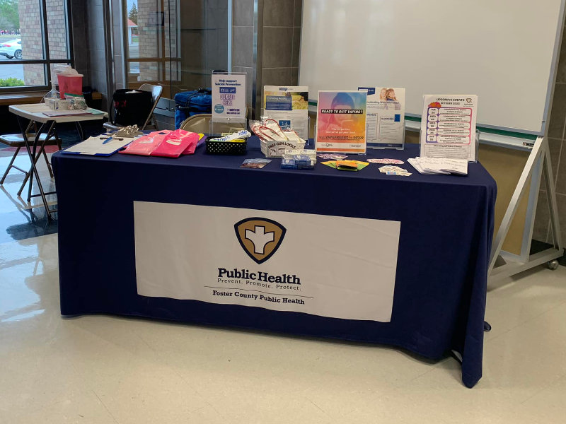 Foster County Public Health table at event