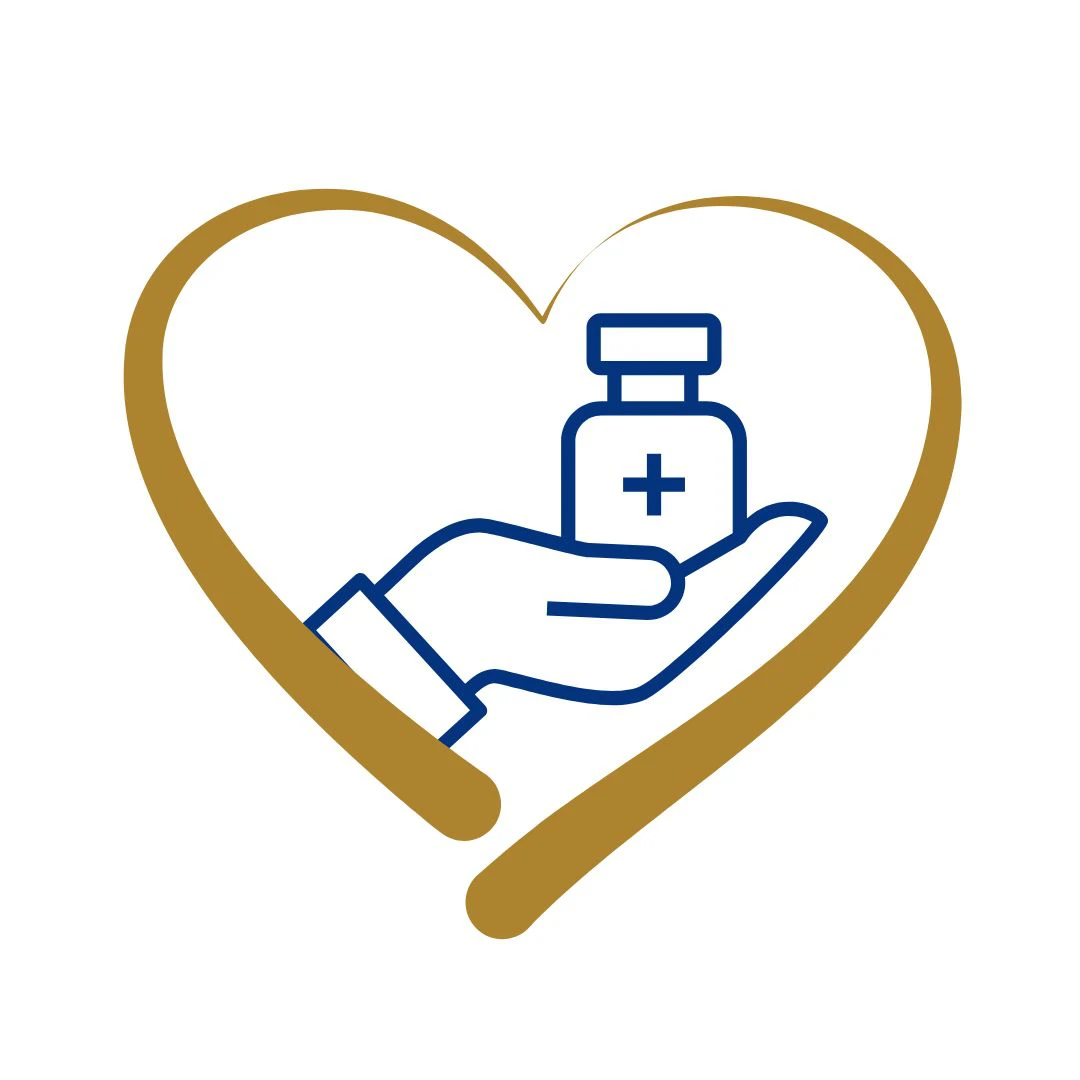 Graphic of hand holding prescription bottle