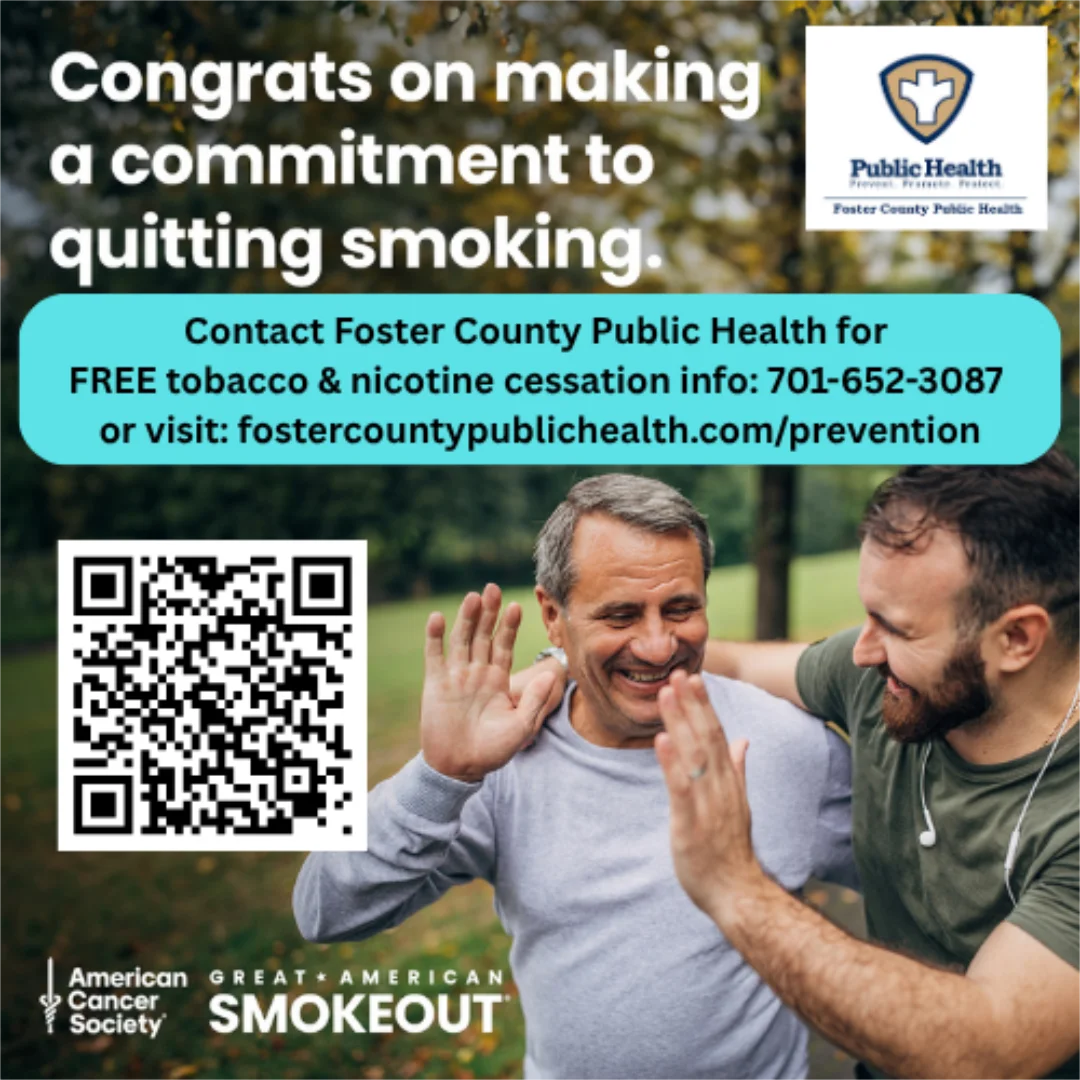 Tobacco cessation awareness graphic promoting quitting tobacco use for a healthier life.